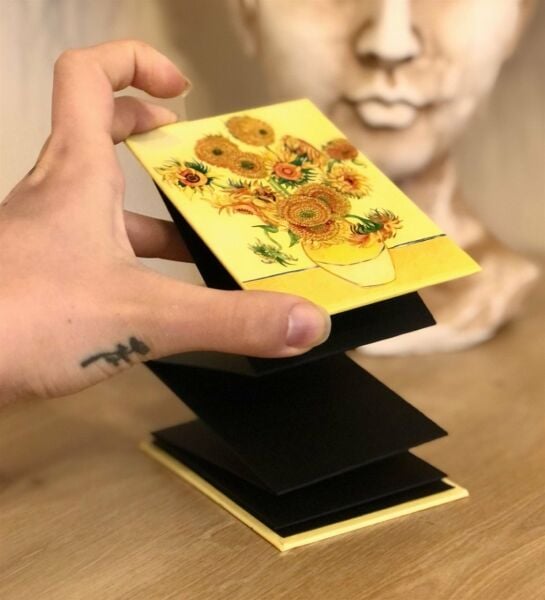 Van Gogh Tablo Tasarımlı Mini Fotoğraf Albümü