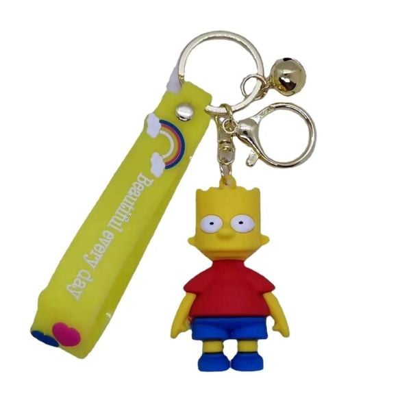 Bart Simpson Tasarımlı Silikon Anahtarlık
