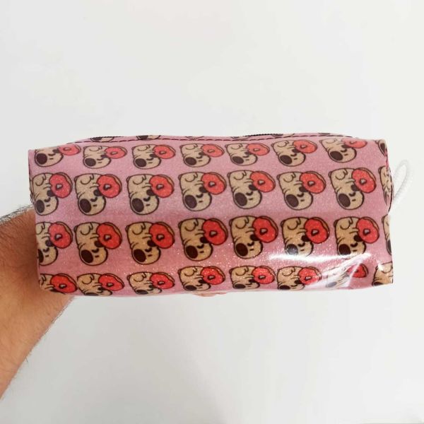 Donut Baskılı Simli Kalemlik Makyaj Çantası