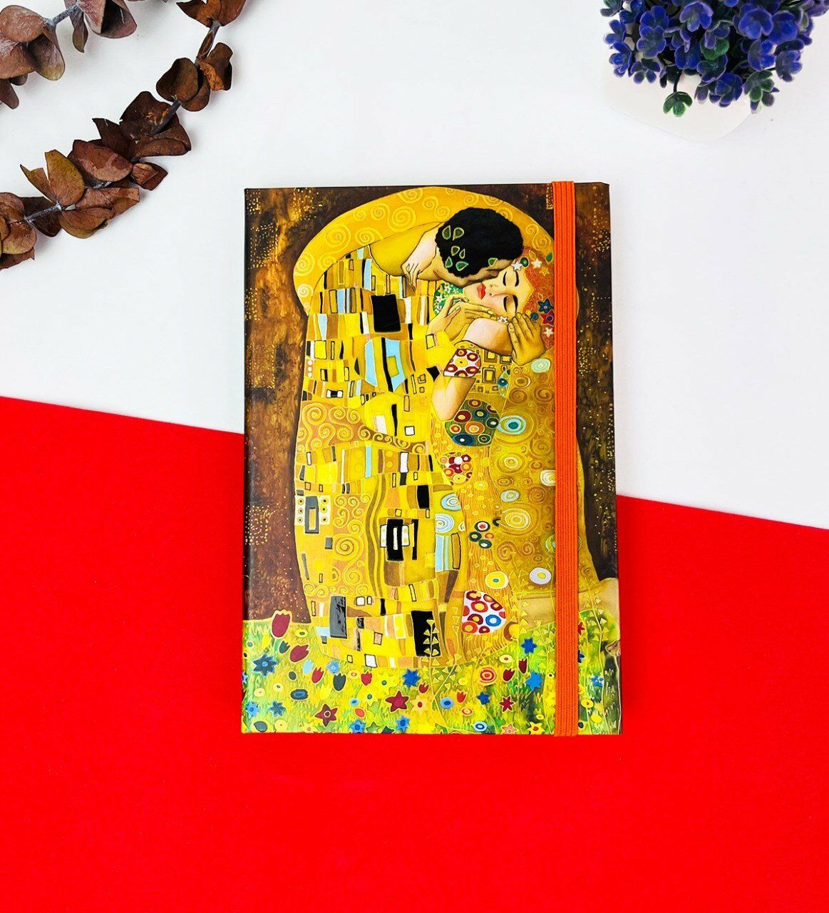 Gustav Klimt Öpücük Ve Sırları Tasarımlı Lastikli Defter