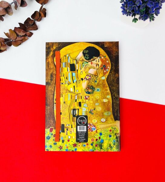 Gustav Klimt Öpücük Ve Sırları Tasarımlı Lastikli Defter