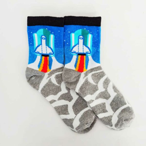 Uzay Füze Mavi Çorap