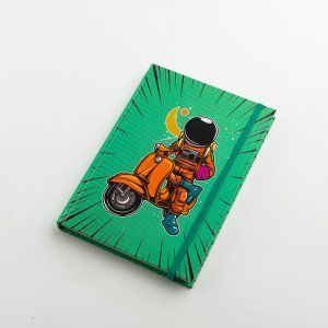 Astronot Ve Vespa Lastikli Defter