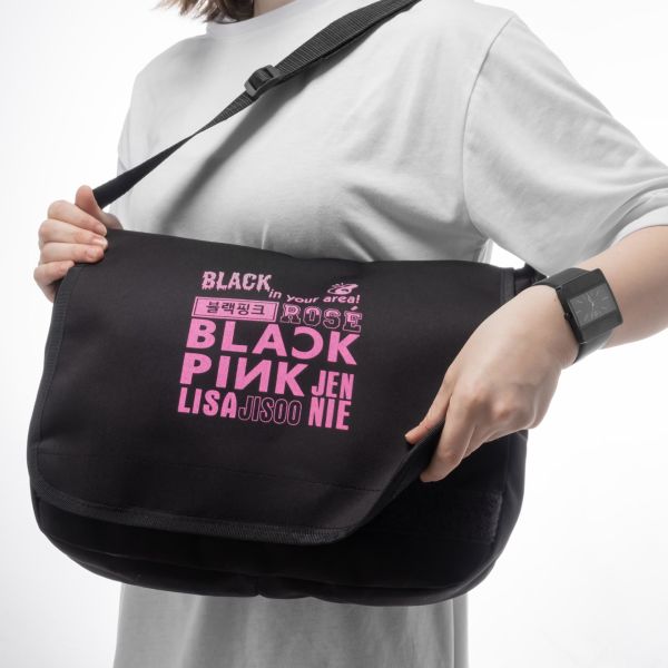 Kadın Black Pink Baskılı Postacı Çantası