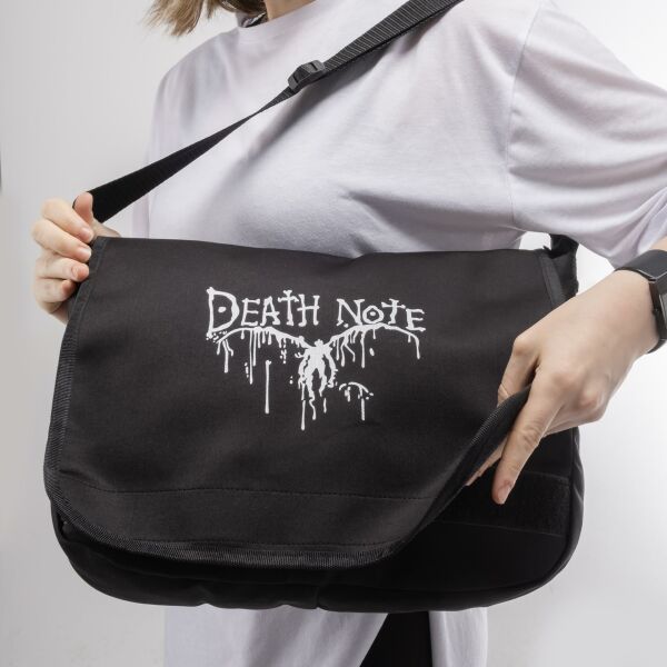 Kadın Death Note Baskılı Postacı Çantası