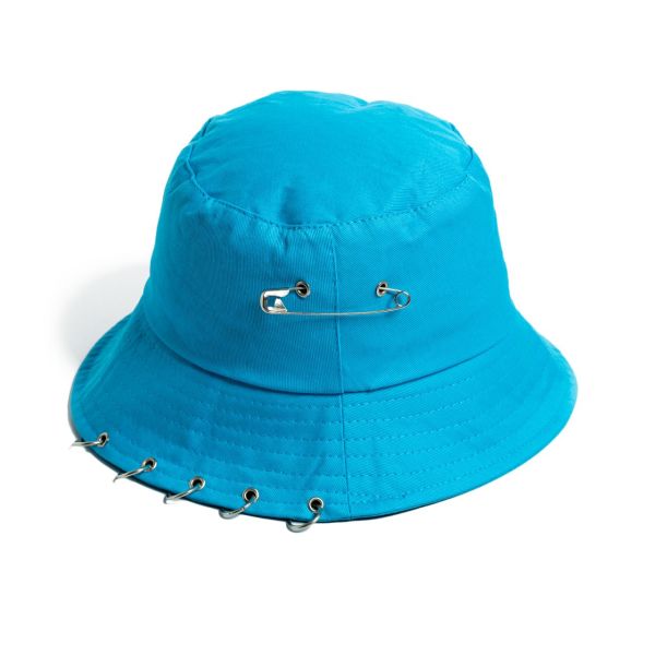 Mavi Piercingli Çatal İğneli Balıkçı Şapka