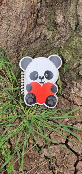 Sevimli Panda Tasarımlı Şekilli Defter