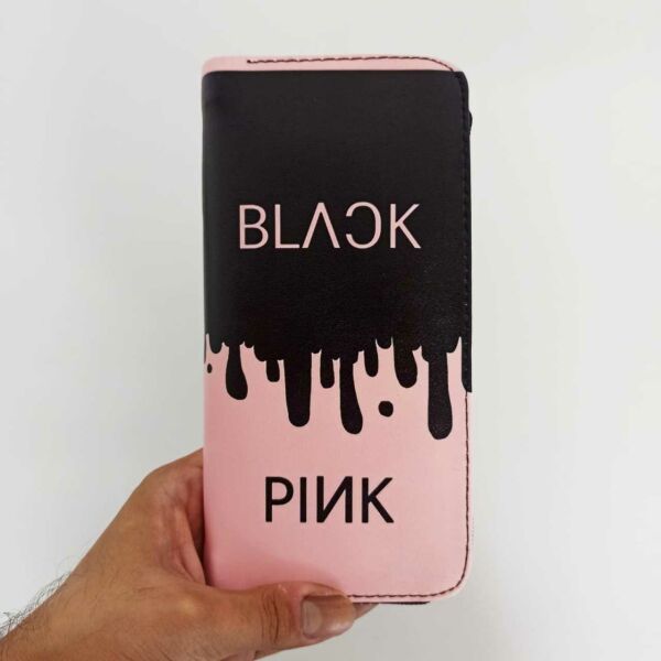 Black Pink Baskılı Cüzdan