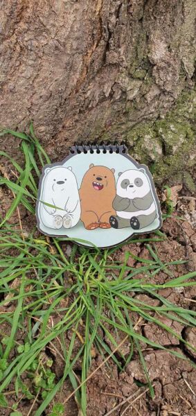 Kafadar Ayılar Tasarımlı Şekilli Defter