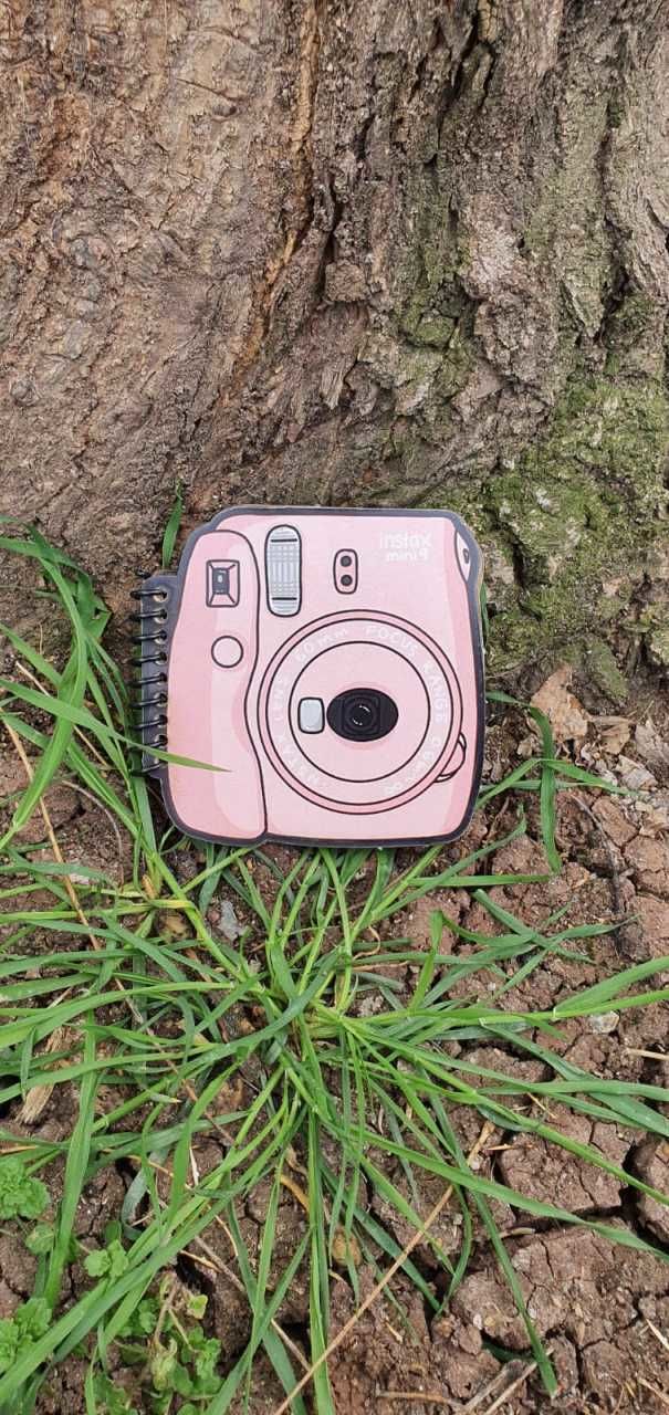 Pembe Fotograf Makinası Tasarımlı Şekilli Defter