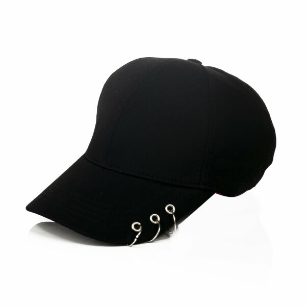 Siyah Piersingli Şapka Kep