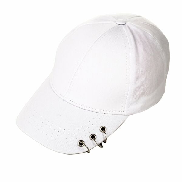 Beyaz Piersingli Şapka Kep