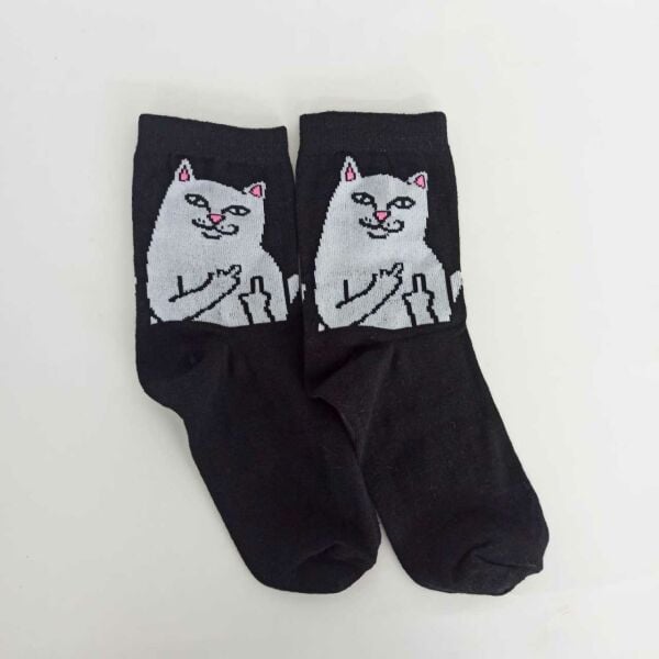Fu*k Cat Siyah Çorap