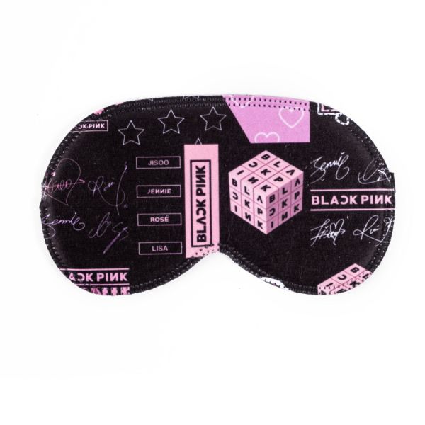Black Pink Küp Tasarımlı Uyku Bandı