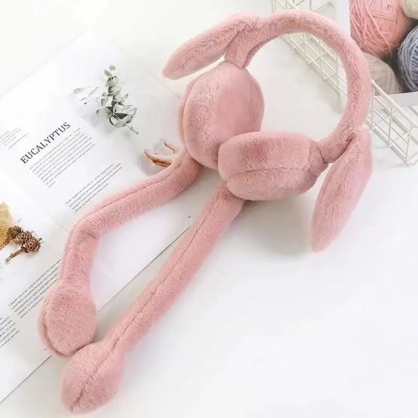 Kışlık Ponpon Peluş Kulaklık Oynar Kulaklıklı