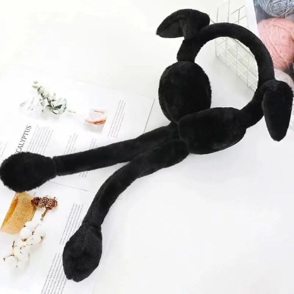 Kışlık Ponpon Peluş Kulaklık Oynar Kulaklıklı