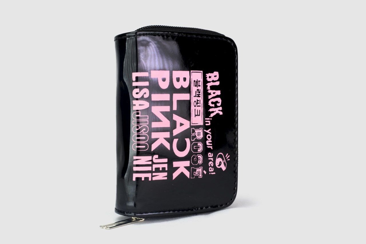 Siyah Black Pink Hologram Cüzdan