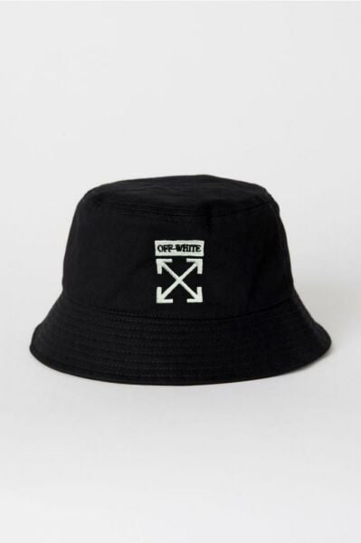 Siyah Off White Balıkçı Şapka