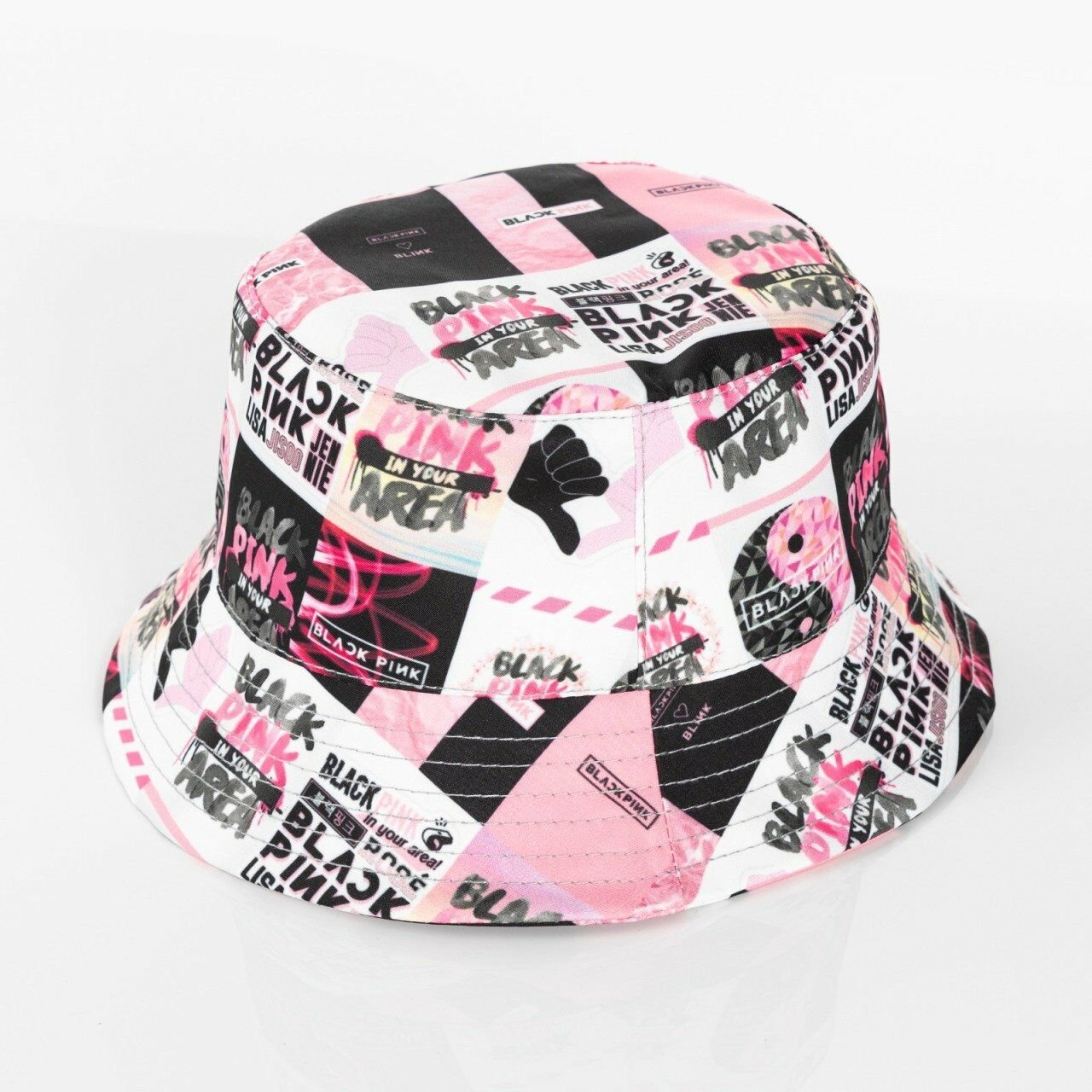 Black Pink Desenli Balıkçı Şapka