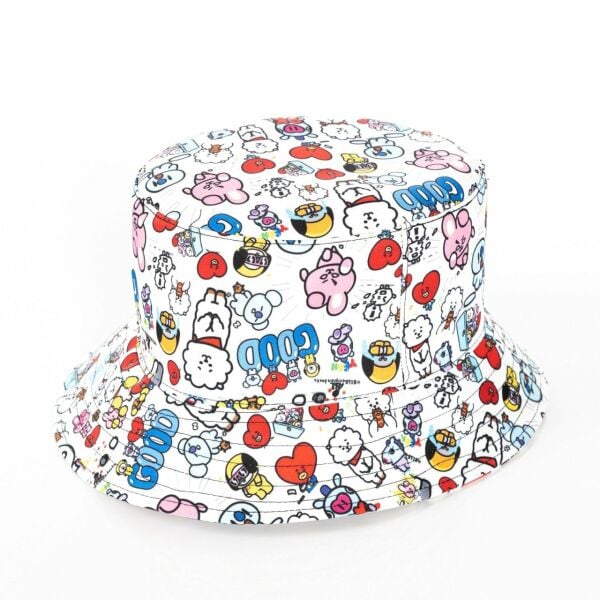 BT21 Desenli Balıkçı Şapka