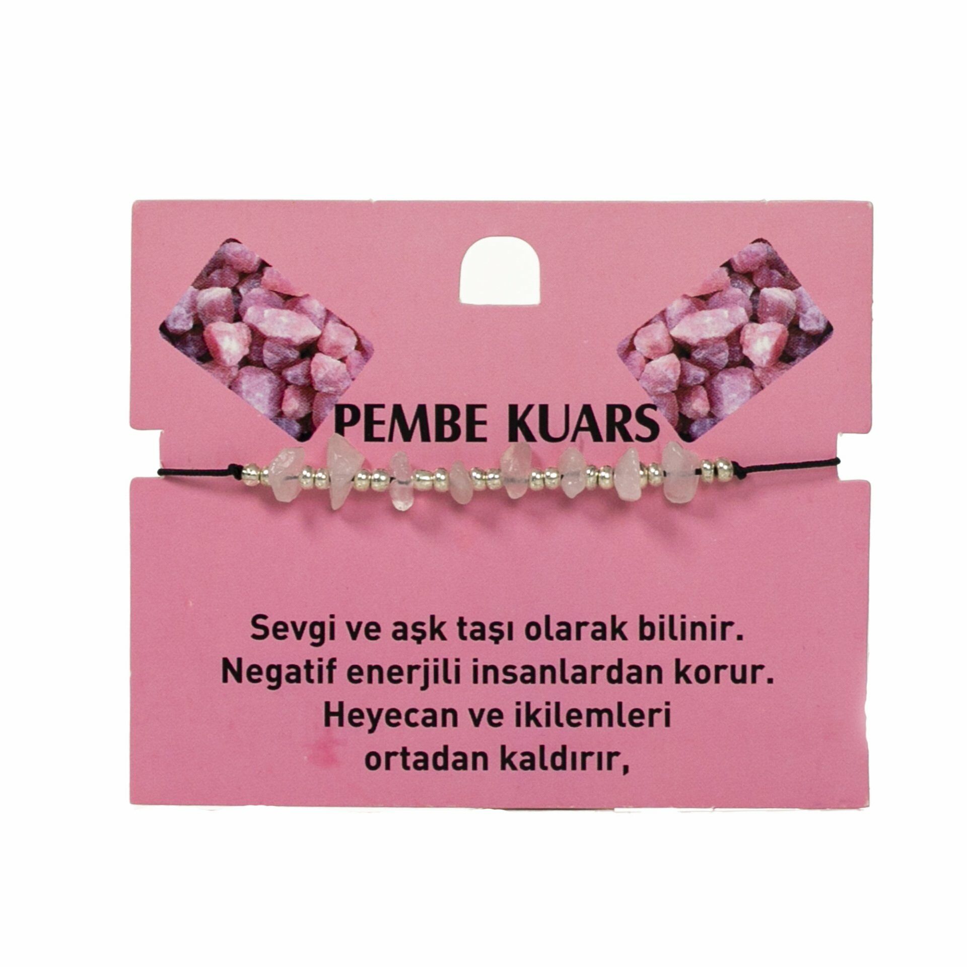 Burç Taşı Bileklik Pembe Kuvars