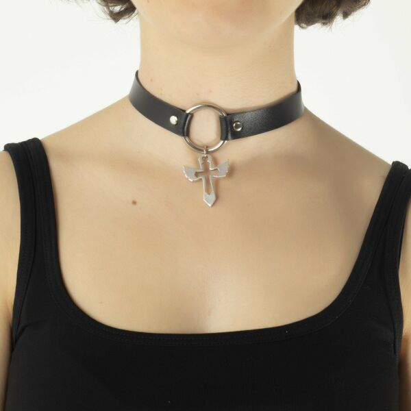 Melek Fügürlü Gotik Choker