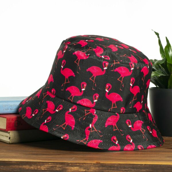 Flamingo Desen Balıkçı Şapka