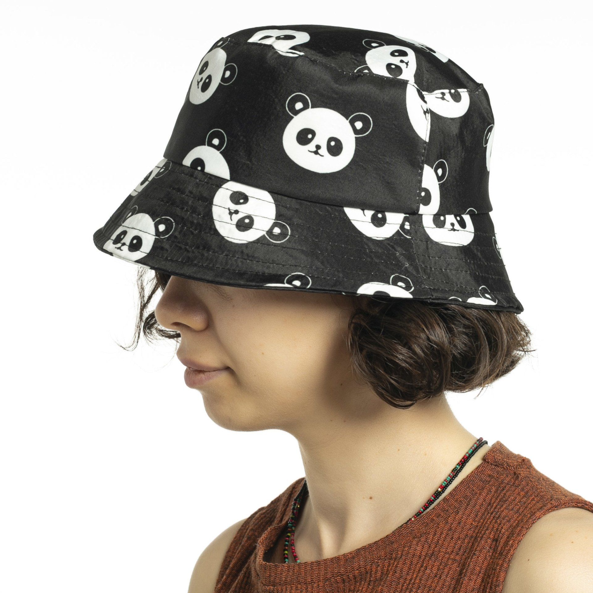Panda Desenli Balıkçı Şapka