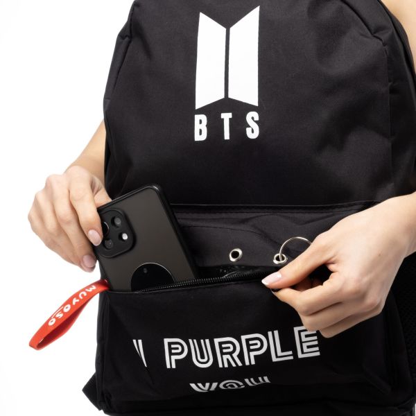 Piercingli Bts Purple You Baskılı Sırt ve Okul Çantası