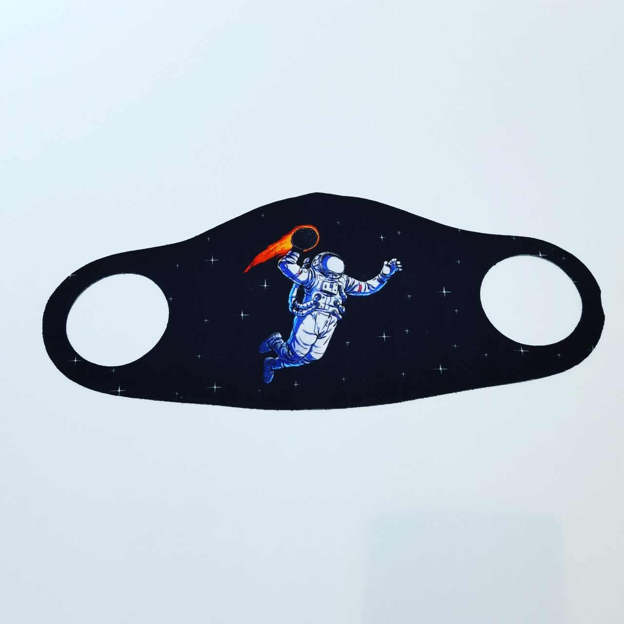 Basketci Astronot Baskılı Maske