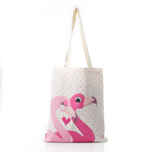 Flamingo Baskılı Hambez Çanta