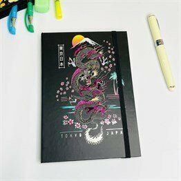 Dragon Tokyo Japan Tasarımlı Lastikli Defter