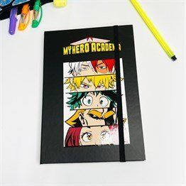 My Hero Academia Tasarımlı Lastikli Defter