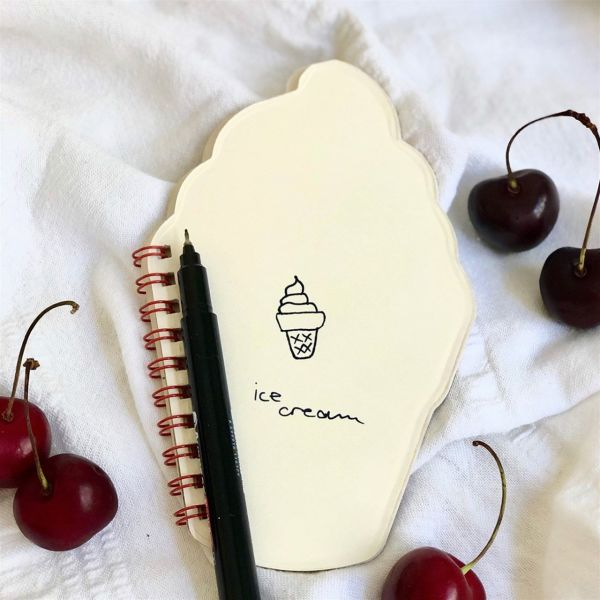 Dondurma Tasarımlı Şekilli Defter