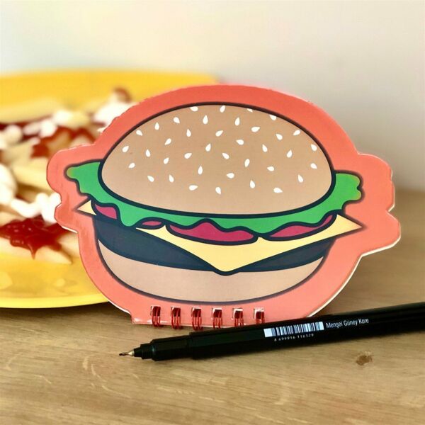 Hamburger Tasarımlı Şekilli Defter