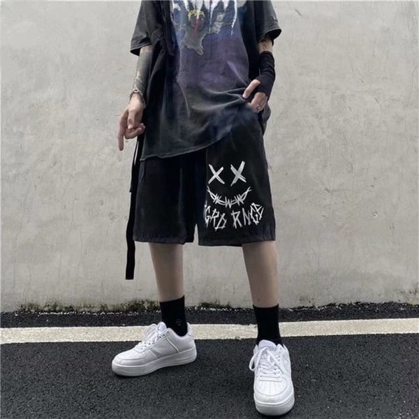 Gothic Harajuku XX Smile Unisex Şort