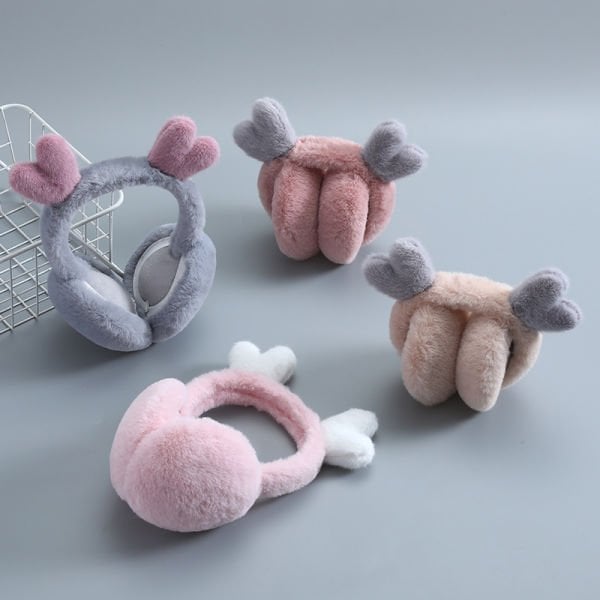 Katlanan Desenli Peluş Kulaklık