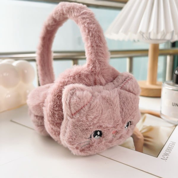 Katlanan Kedi Desenli Peluş Kulaklık