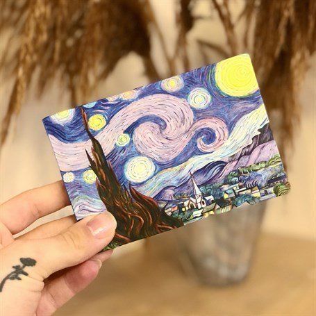 Van Gogh Yıldızlı Gece Tasarımlı Mini Albüm