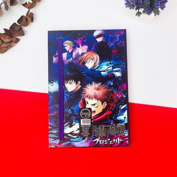Jinjutsu Kaisen Tasarımlı Lastikli Defter