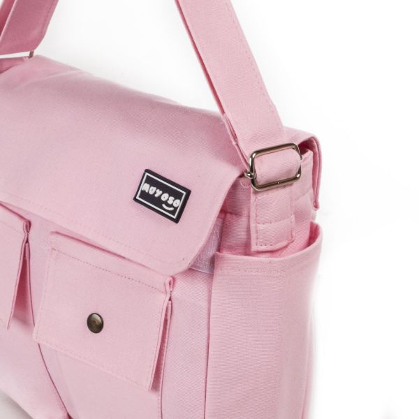 Pembe Kanvas Postacı  Çanta