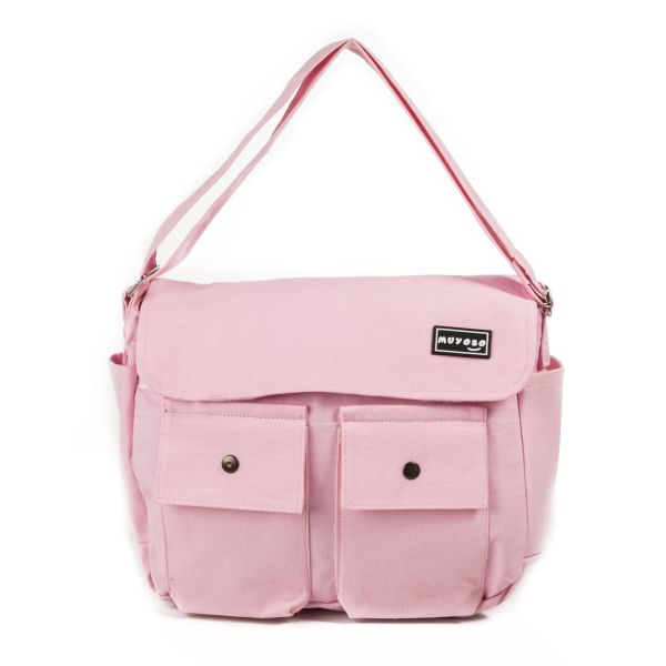 Pembe Kanvas Postacı  Çanta