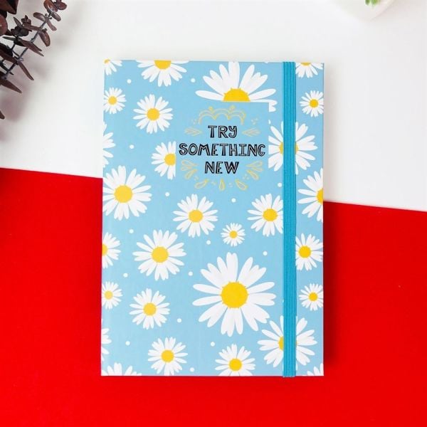 Papatya Tasarımlı Lastikli Defter