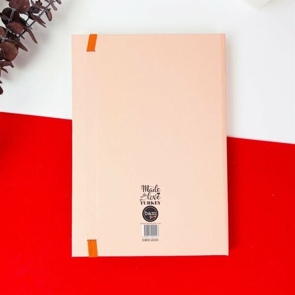 Pembe Tasarımlı Lastikli Defter