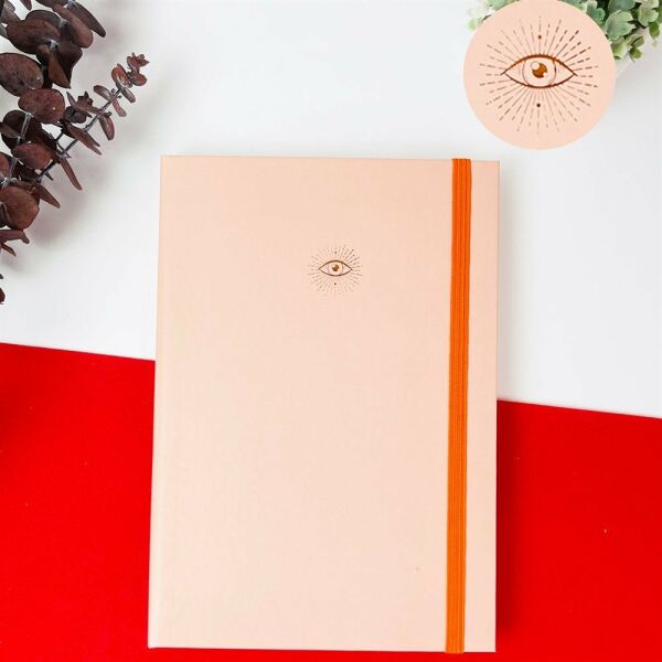 Pembe Tasarımlı Lastikli Defter