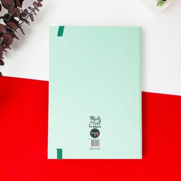 Yeşil Tasarımlı Lastikli Defter