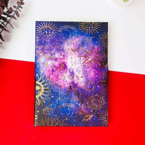 Space Tarot Tasarımlı Lastikli Defter