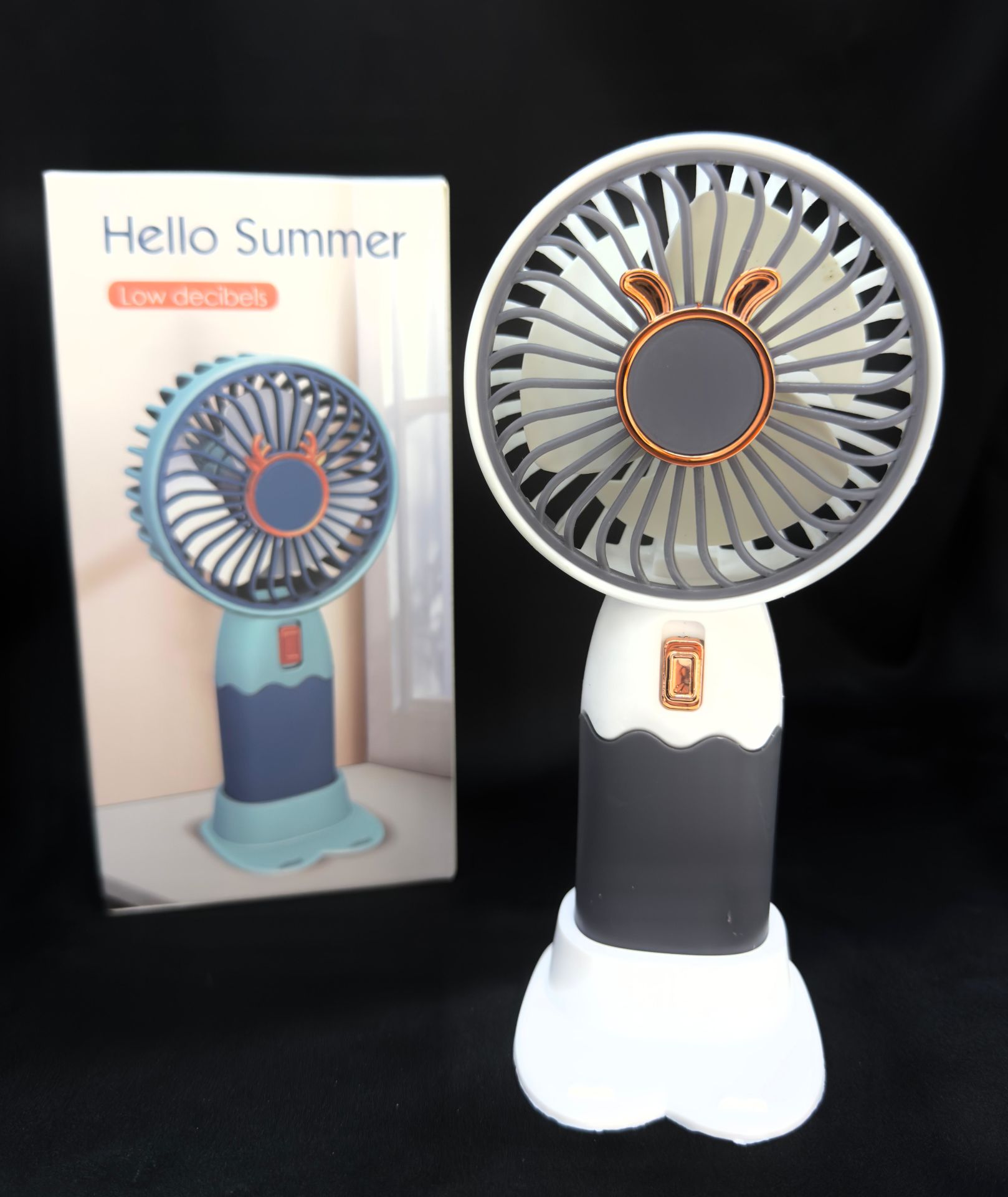 Mini Fan Masaüstü Taşınabilir Telefon Stantlı El Fanı