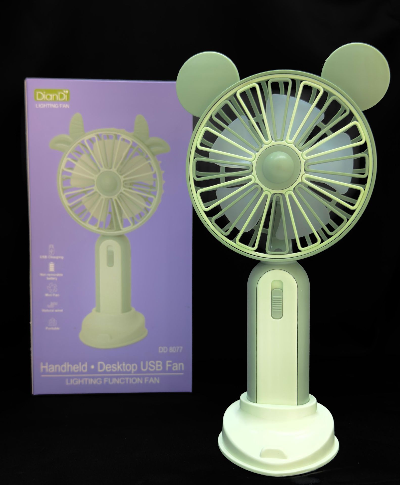Mini Fan Masaüstü Taşınabilir Telefon Stantlı El Fan