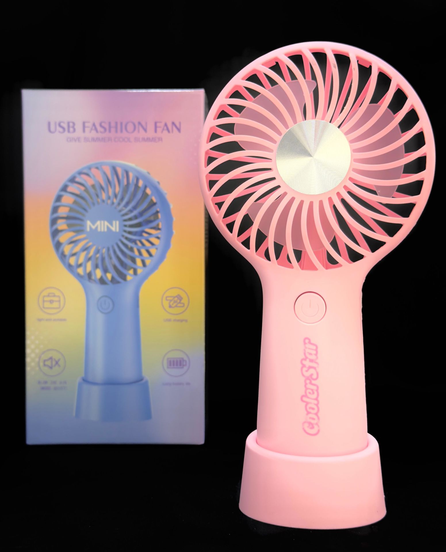 Mini Fan Masaüstü Taşınabilir Telefon Stantlı El Fan